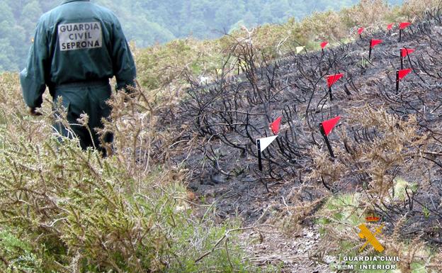 Investigan a un vecino de Entrambasaguas por provocar un incendio forestal con 117 focos