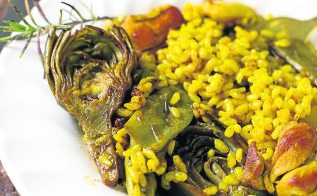 Hoy comemos arroces de la huerta cargados de matices y sabor a verduras