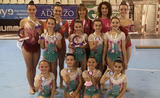 Lluvia de medallas para la Escuela de Gimnasia Rítmica de Laredo