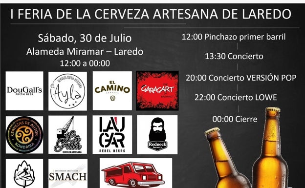 Laredo celebrará su primera feria de la cerveza artesana el próximo día 30