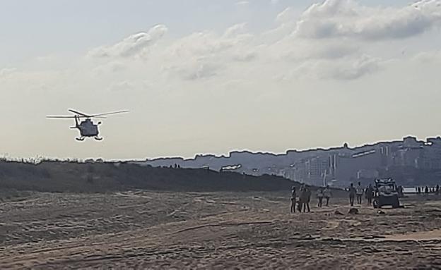 Evacuado de El Puntal en helicóptero un hombre que sufrió una parada cardiorrespiratoria