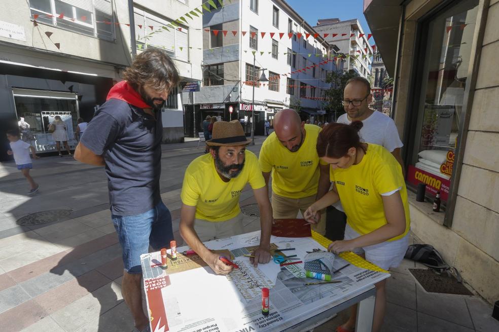 Las peñas plasman con los pinceles su visión de la ciudad