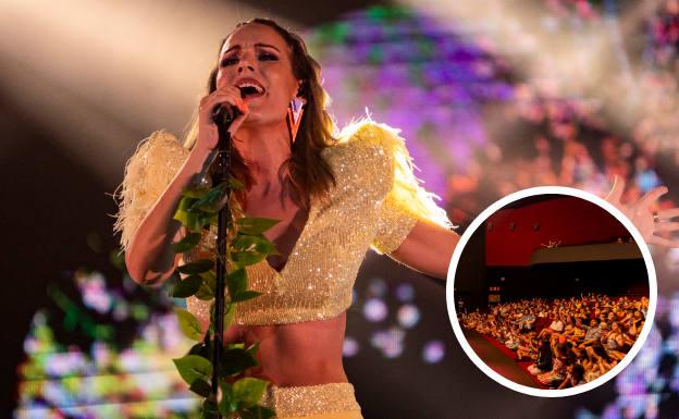 Edurne se sube al escenario del Concha Espina recuperada de sus cuerdas vocales