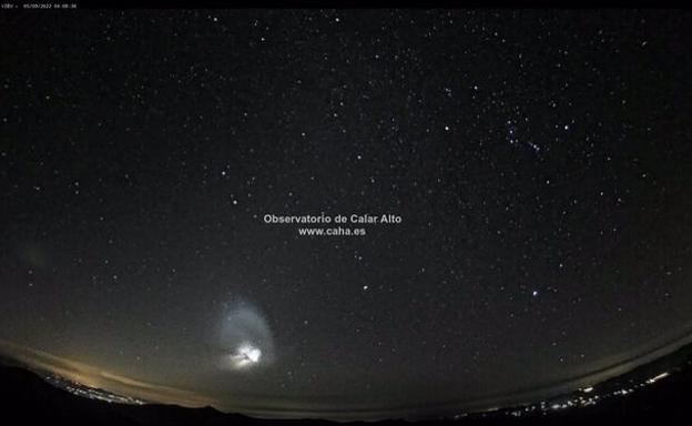 La reentrada de una parte del cohete Falcon9 se ve desde España