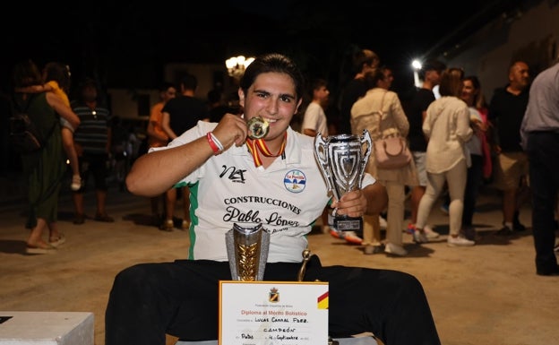 Lucas Carral se proclama en Potes Campeón de España cadete de bolos