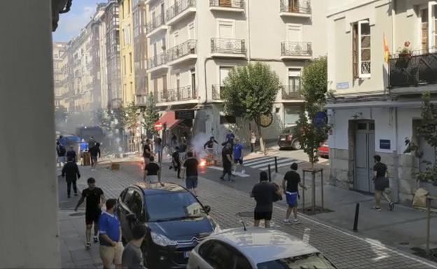 Cuatro detenidos por los incidentes de Peña Herbosa antes del partido Racing-Oviedo