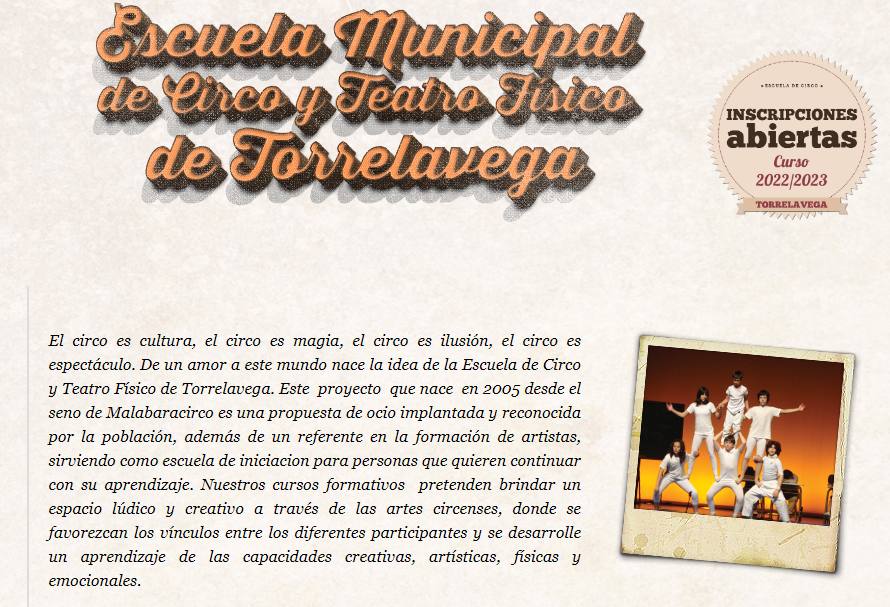 La Escuela Municipal de Circo y Teatro Físico amplía este curso su oferta hasta las 330 plazas