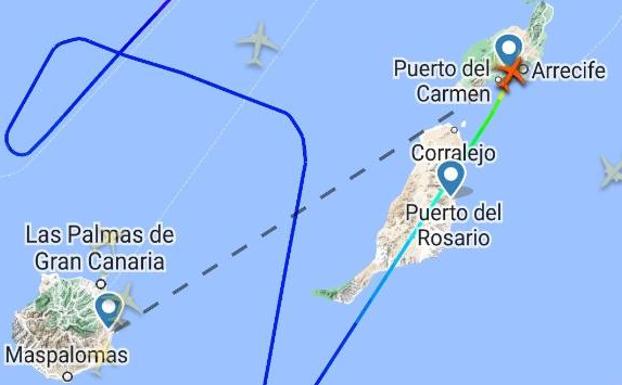 Dos vuelos desviados: el procedente de Barcelona y el que salió rumbo a Tenerife desde Santander