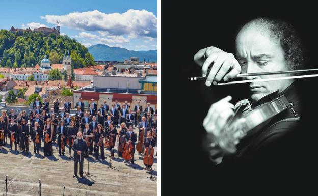 Paganini funde en el Palacio al violinista Mario Hossen y la Sinfónica de Eslovenia