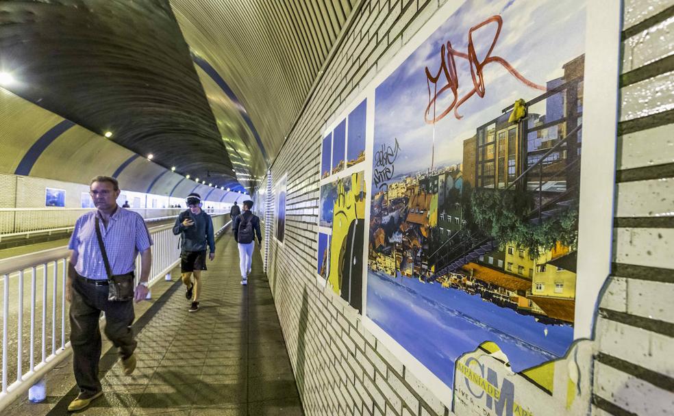 Una galería de vandalismo en el túnel