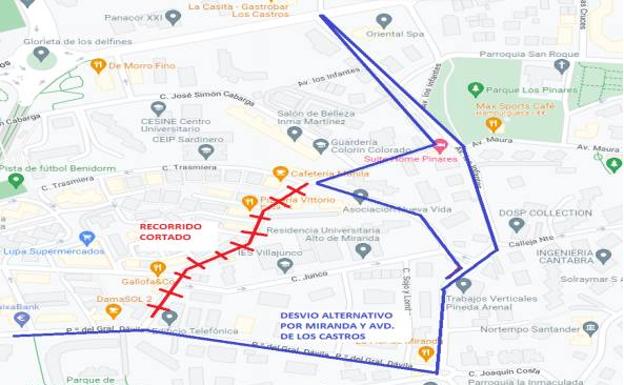 La Línea 5C1 modifica su recorrido entre el 10 y el 14 de octubre por las obras de General Dávila