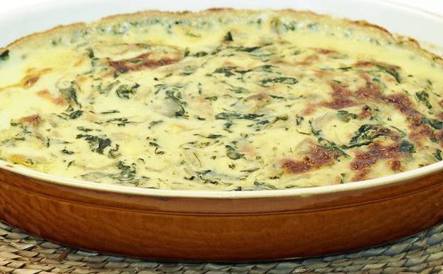 Hoy comemos en casa acelgas con bechamel