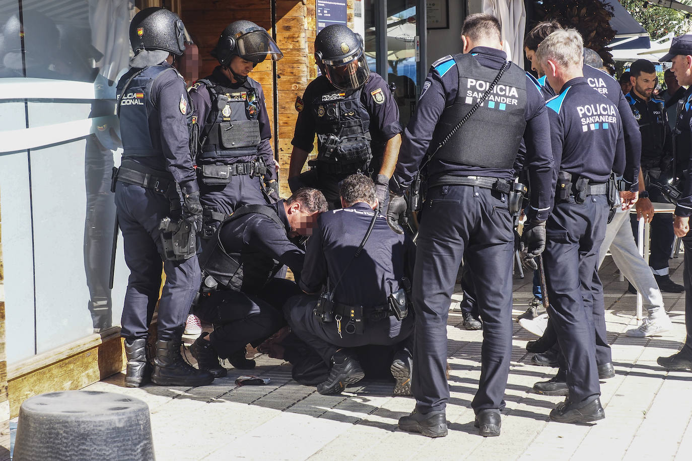 La detención en El Sardinero, en imágenes