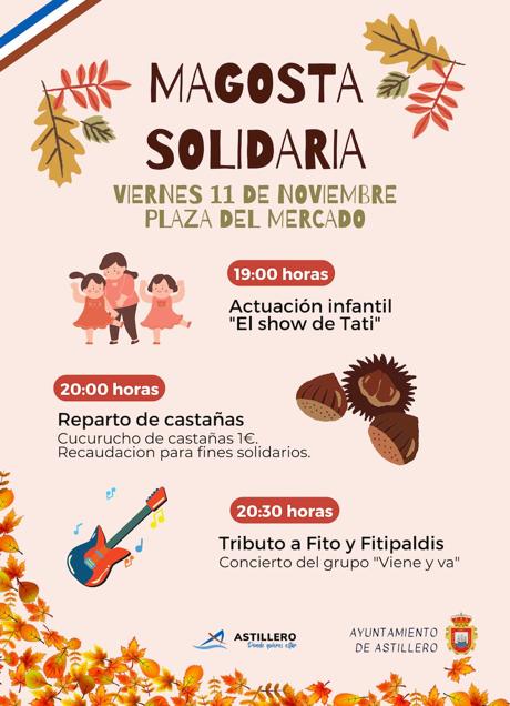 La Magosta Solidaria de El Astillero llega este viernes con actividades infantiles, castañas y música