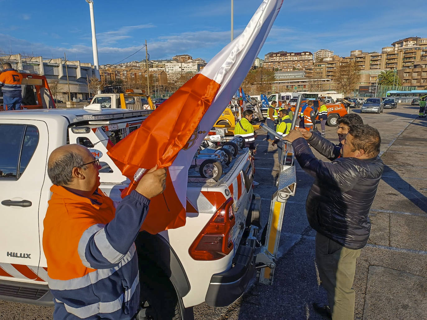 La manifestación de grúas afectará a la circulación de Santander durante toda la mañana