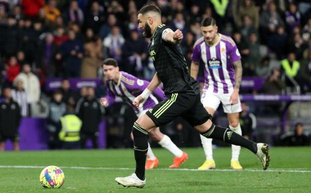 El doblete de Benzema en el triunfo del Madrid en Zorrilla