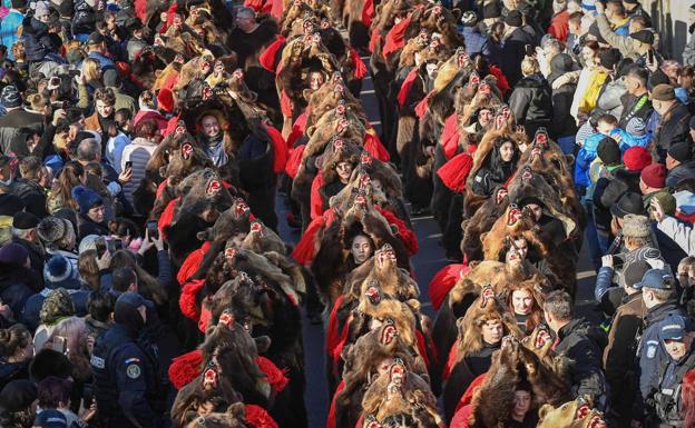 Un desfile de osos se convierte en una atracción turística de Rumanía