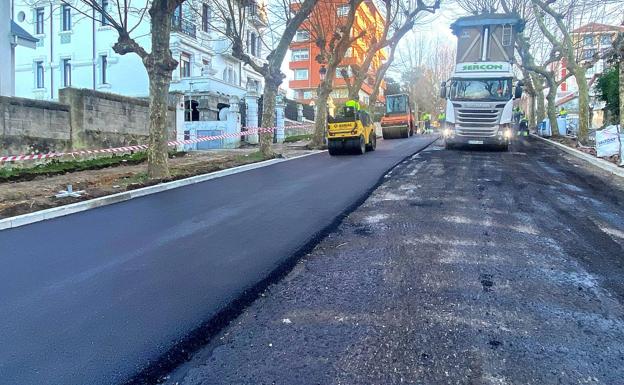 La renovación de viales de la zona este del Sardinero finalizará este mes de enero