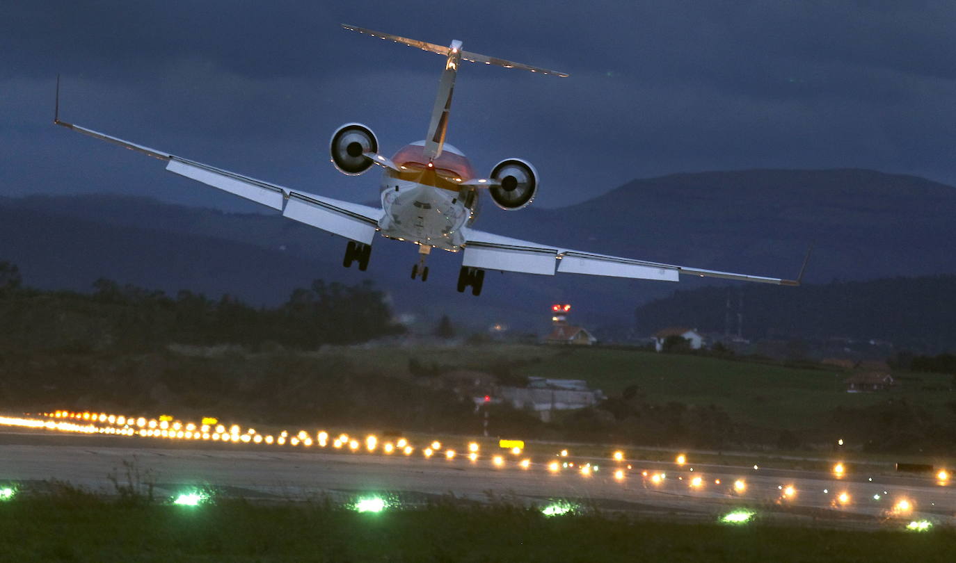 El fuerte viento obliga a desviar a Bilbao el vuelo procedente de Madrid