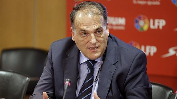 Tebas: «Me quedo con las excusas que Cristiano Ronaldo pidió después»