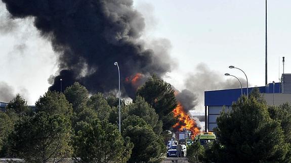 El F-16 que se estrelló en Albacete sufrió una avería al despegar