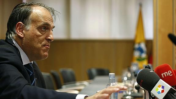 Tebas: «La posibilidad de huelga está descartada»