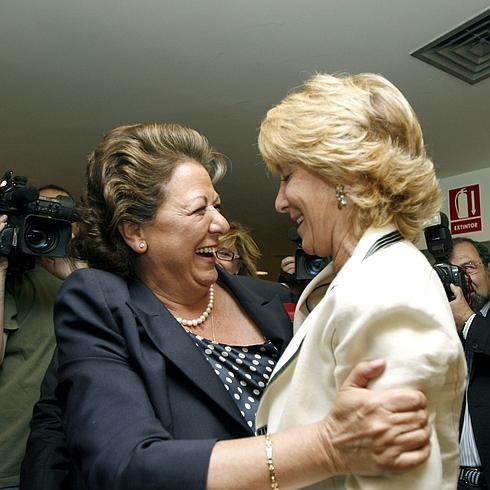 Esperanza Aguirre y Rita Barberá pueden repetir en Madrid y Valencia