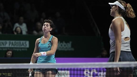 Garbiñe y Carla se derrumban ante un mito como Hingis