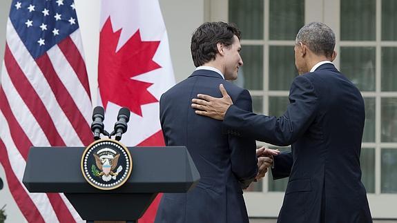 Obama y Trudeau potencian su alianza con valores comunes y admiración mutua