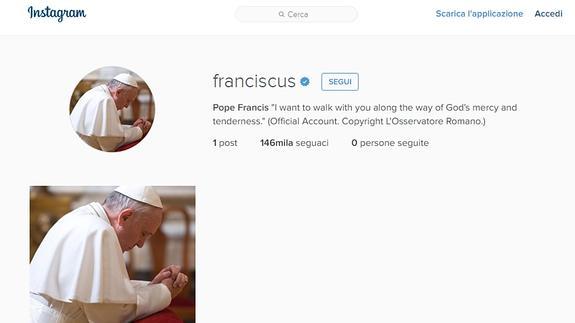 El Papa aterriza en Instagram