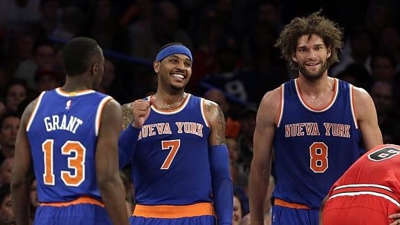 Anthony y Knicks ganan por segunda noche seguida a Bulls, sin Gasol