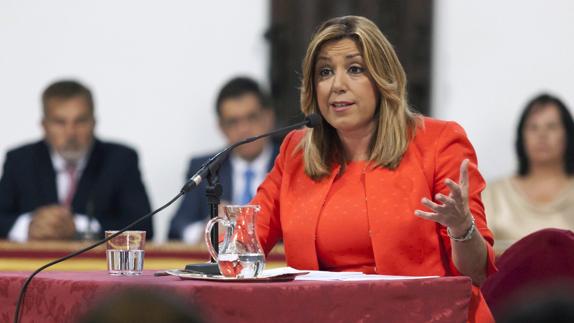 Susana Díaz pide ser «respetuosos» con Sánchez, que es quien dirige el proceso de investidura