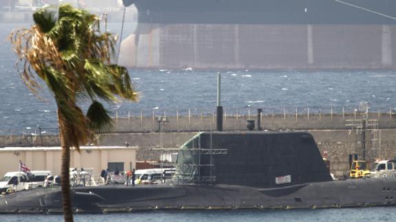 El submarino nuclear británico zarpa de Gibraltar hacia Reino Unido