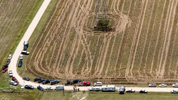 El globo aerostático accidentado en Texas habría golpeado una línea eléctrica