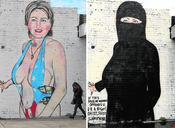 Hillary Clinton, del bikini al 'niqab'