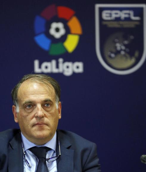 Tebas dimite como presidente de la LFP para presentarse a la reelección