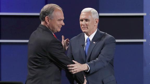 Pence vence a Kaine en un áspero debate entre los aspirantes a vicepresidente