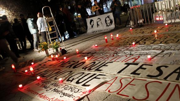 Vigilia de familiares y amigos de las víctimas por el cuarto aniversario del Madrid Arena