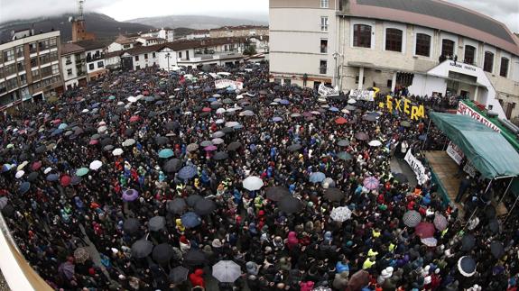 Manifestación en Alsasua para reclamar la liberación de los agresores a los guardias civiles