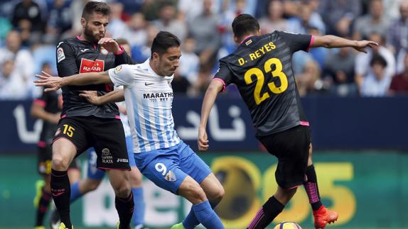 El Málaga suma ocho jornadas sin ganar ante un Espanyol al alza