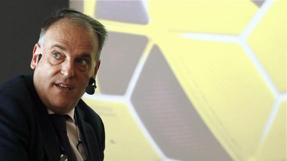 Tebas: «El árbitro no influyó en la clasificación del Barça ante el PSG»