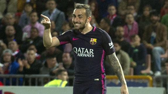 Paco Alcácer llega a tiempo en el Barça