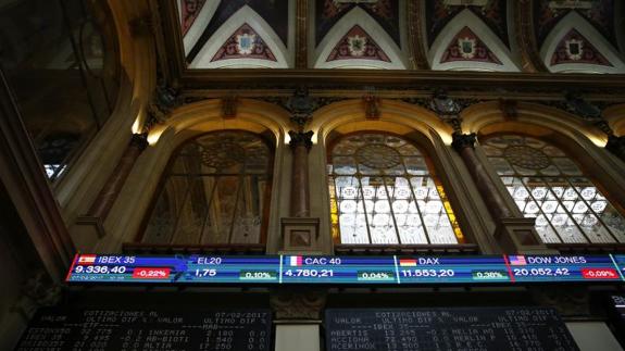 El Ibex-35 sigue al alza, pero no puede con los 10.800 puntos