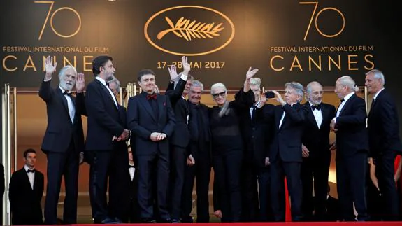 La alfombra roja de Cannes se cubre de estrellas para celebrar los 70 años del festival
