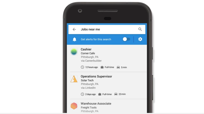 Google encuentra trabajos cercanos con una nueva herramienta