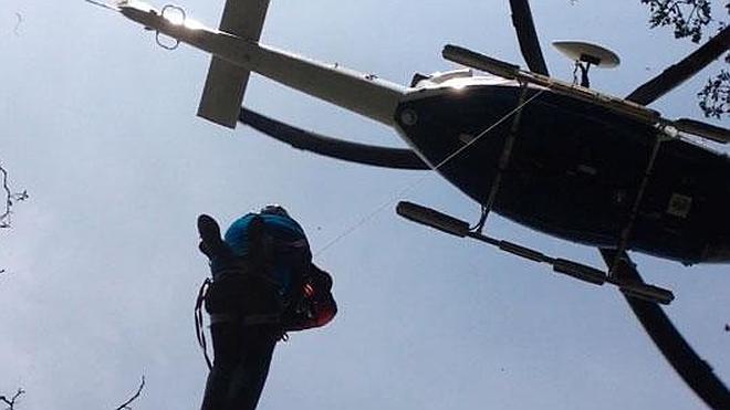 Nuevo rescate de un montañero en la Vía Ferrata de La Hermida