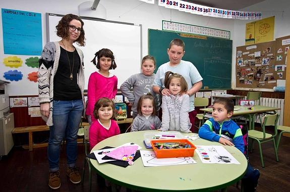 Un colegio con solo siete niños