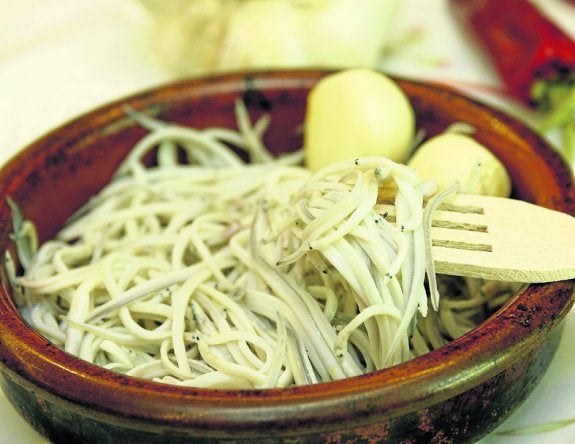 Angulas del Pas en Casa Terán