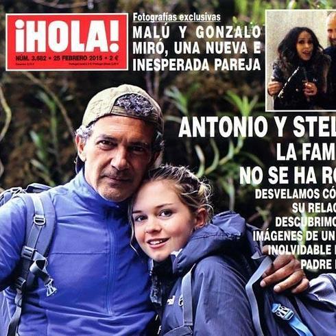 Banderas e hija, de portada