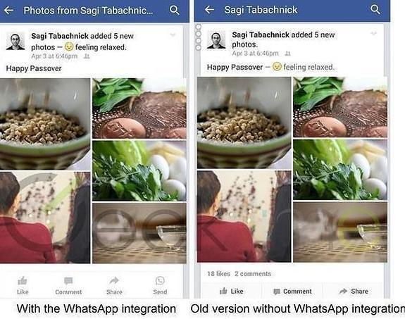 WhatsApp se integrará en Facebook para compartir contenidos